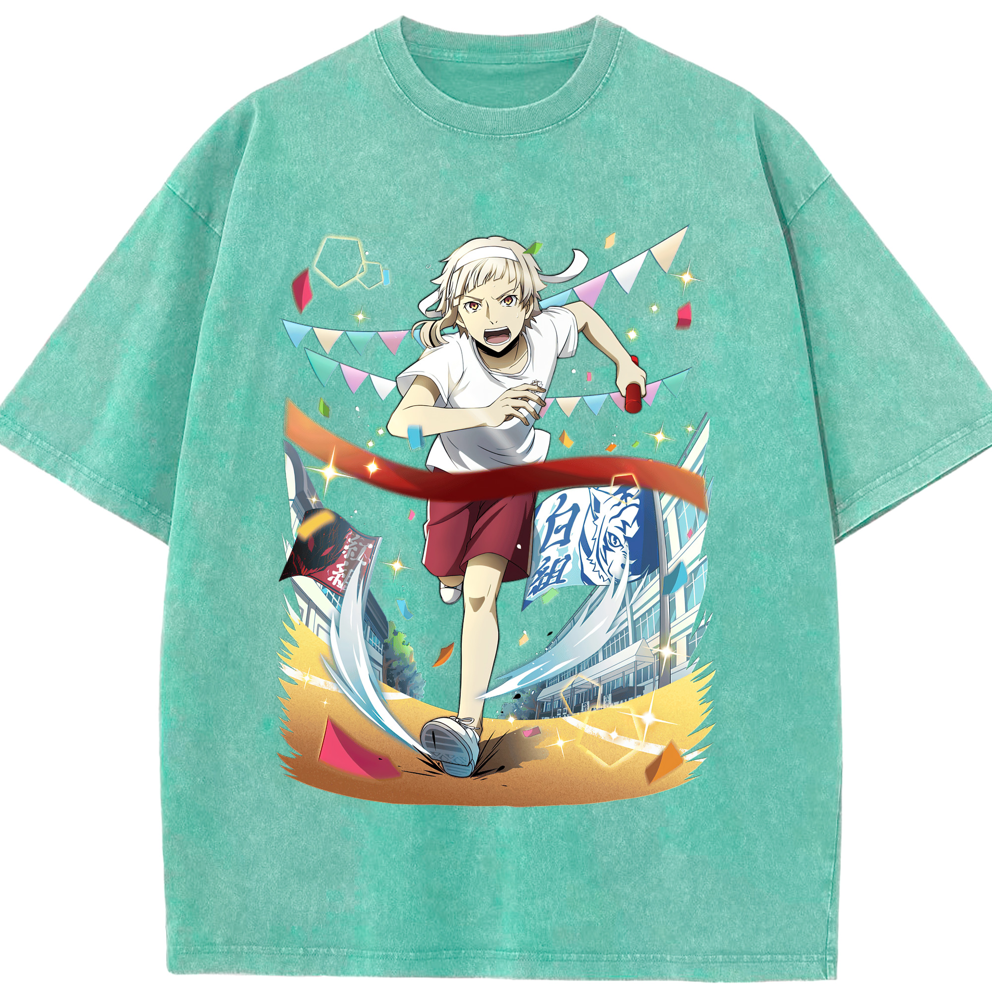 （画像用） 文豪ストレイドッグス Bungo Stray Dogs 綿100% ヴィンテージ風 半袖Tシャツ（フロントプリント）
